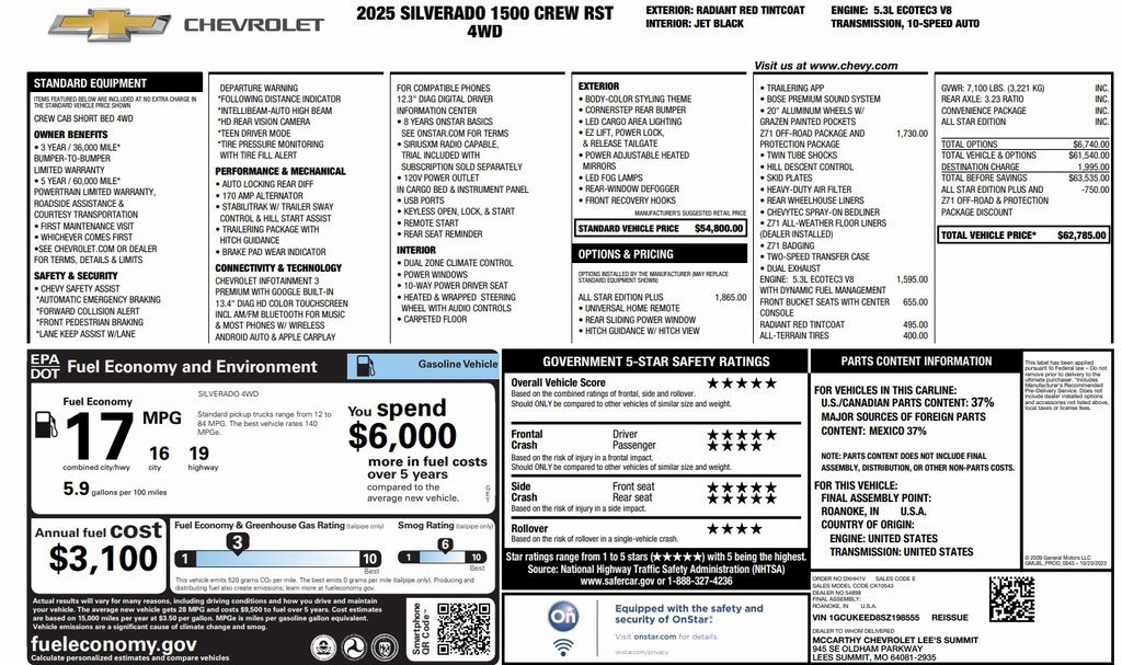 Certified 2025 Chevrolet Silverado 1500 RST image 2