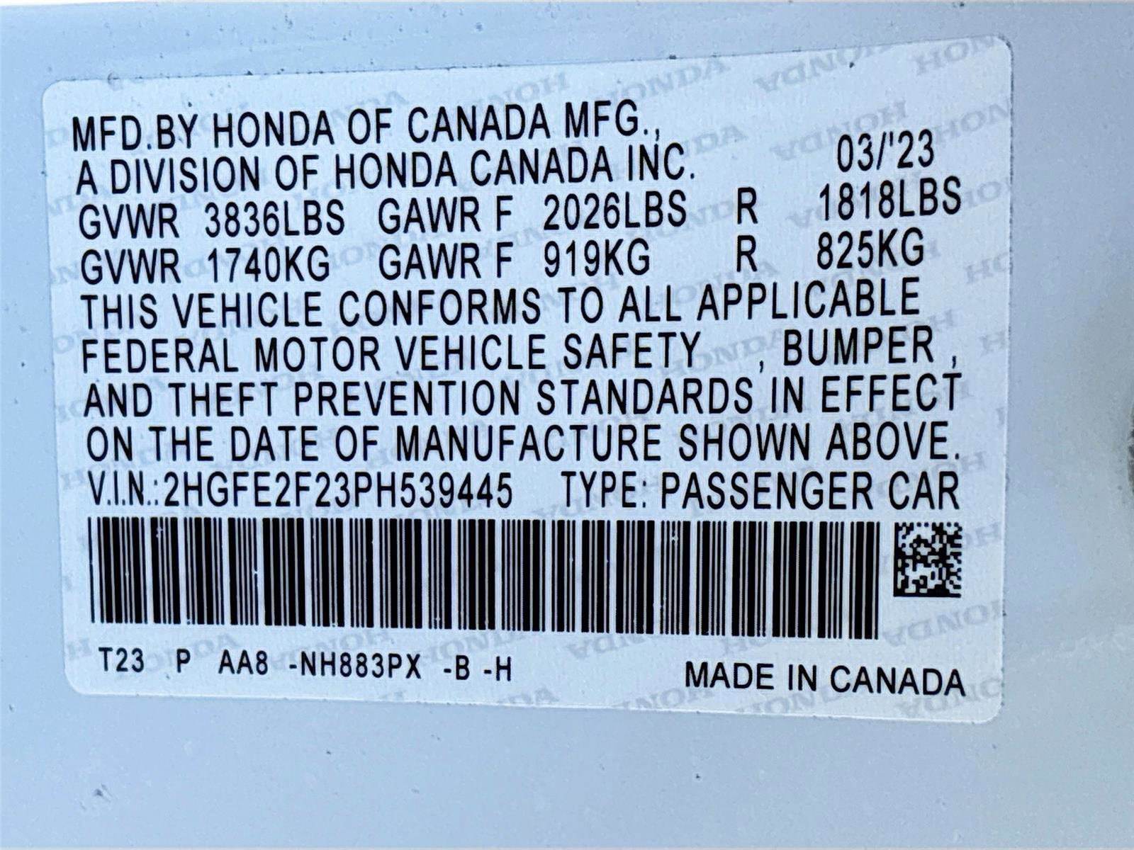 Certified 2023 Honda Civic LX image 33