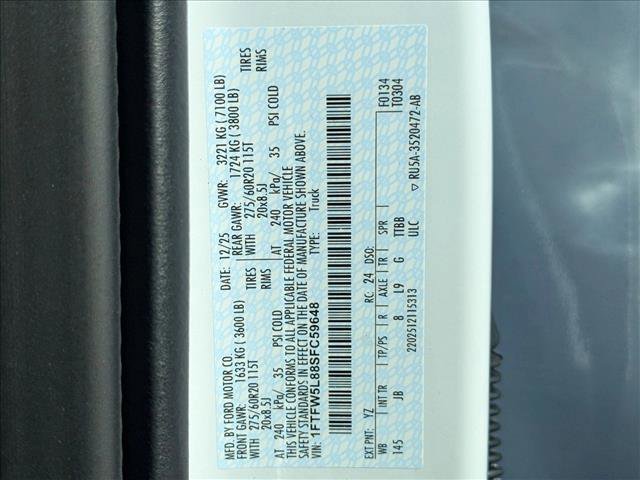 New 2025 Ford F150 Lariat w/ Equipment Group 502A High image 17