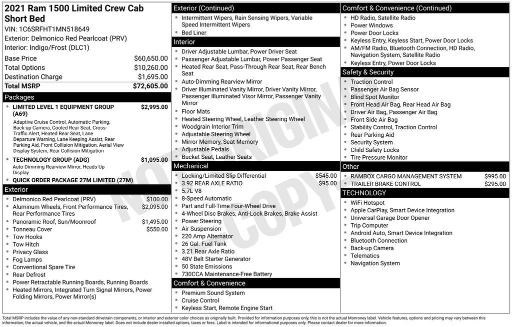 Used 2021 RAM 1500 Limited AWD/4WD image 10