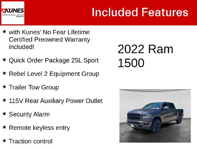 Used 2022 RAM 1500 Sport w/ Rebel Level 2 Equipment Group AWD/4WD image 4