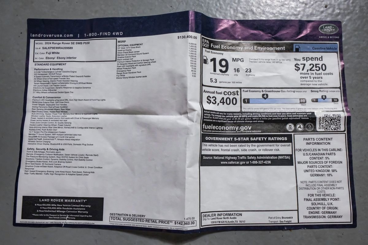 Used 2024 Land Rover Range Rover SE image 53