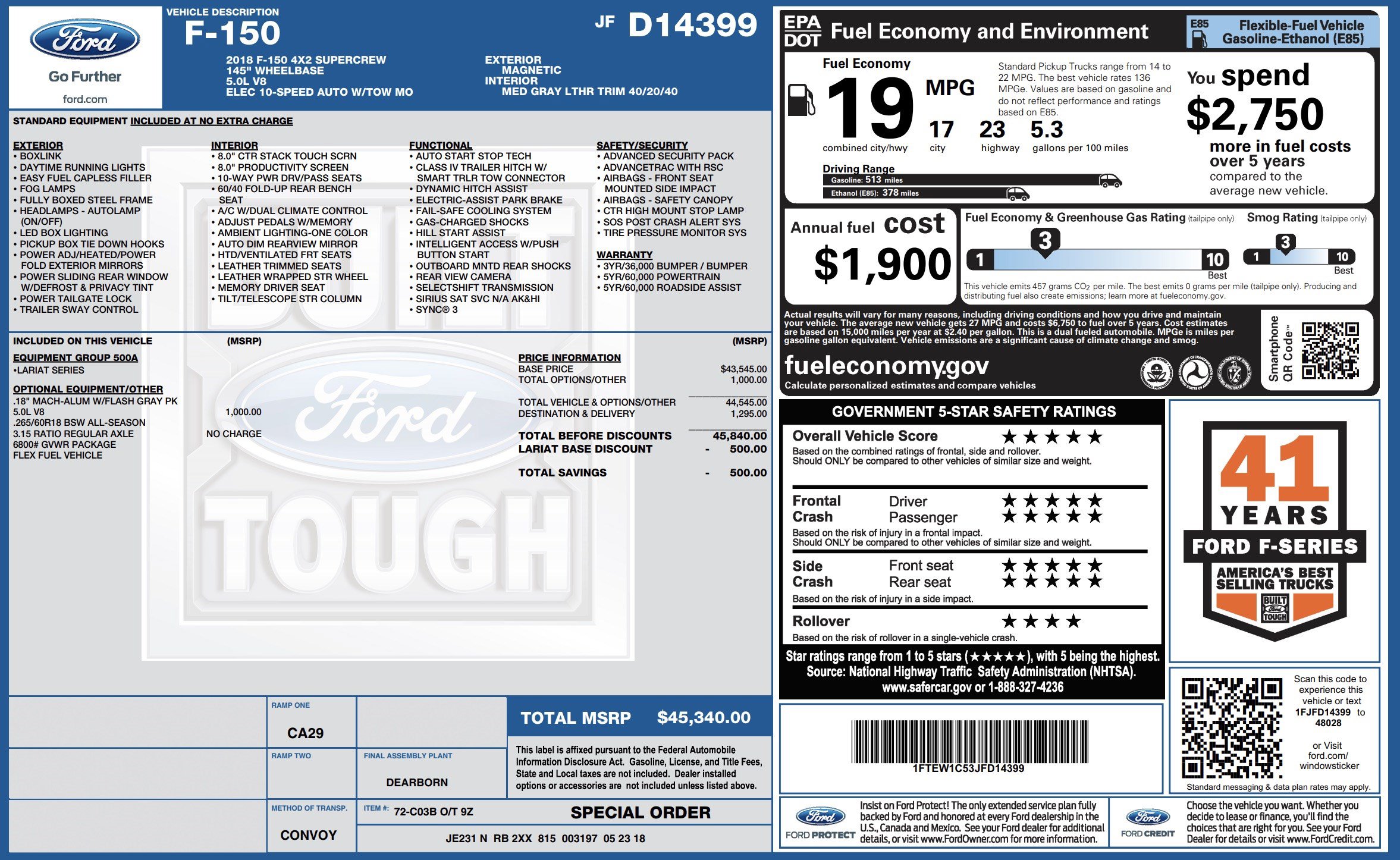 Used 2018 Ford F150 Lariat RWD image 4