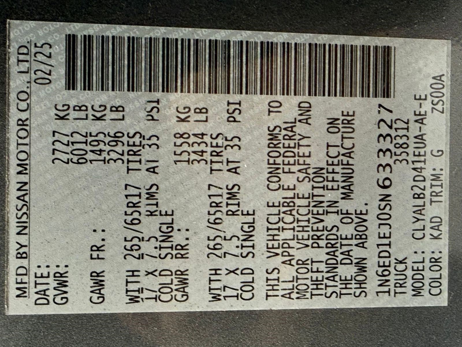 Used 2025 Nissan Frontier SV image 17