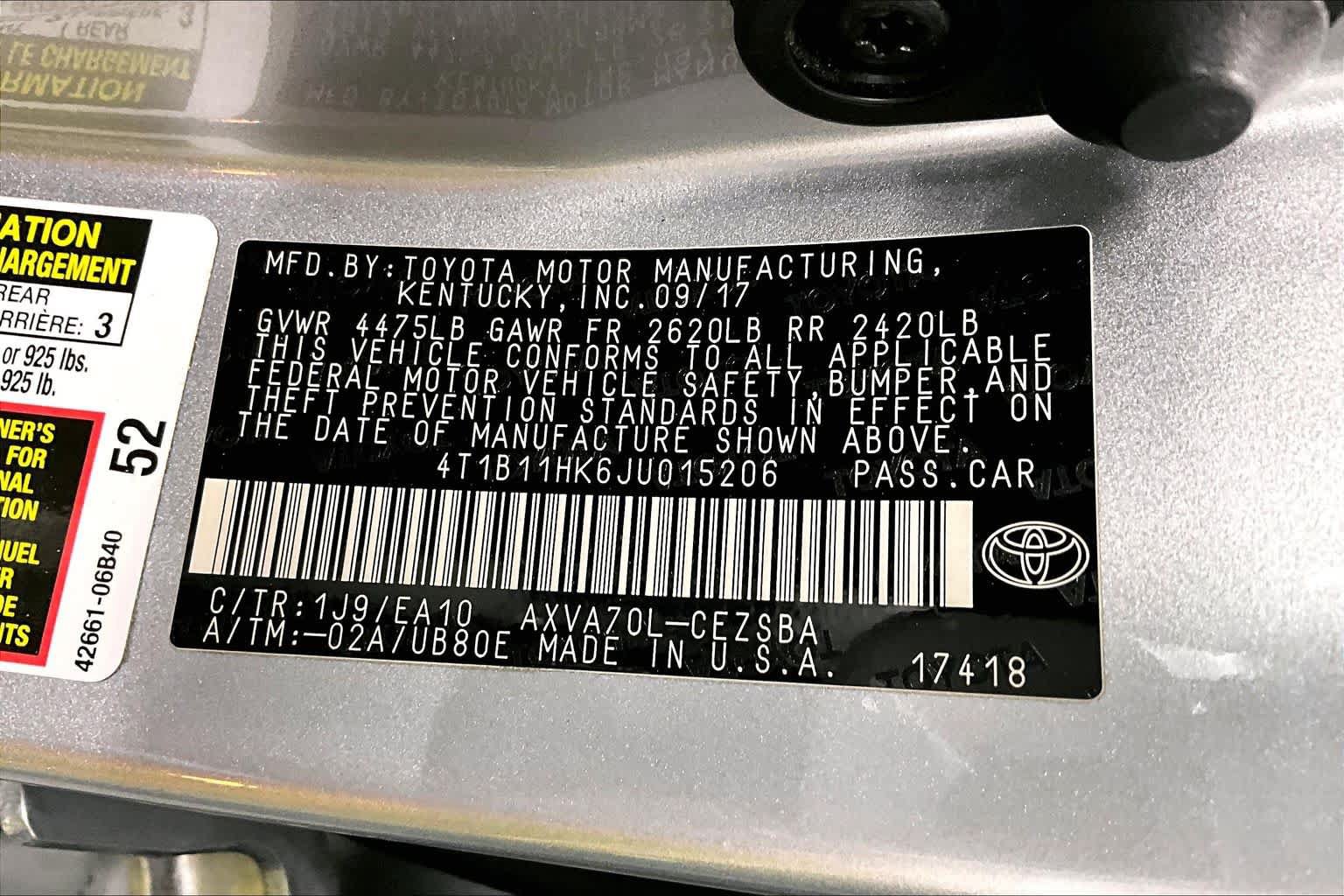 Used 2018 Toyota Camry SE FWD image 35