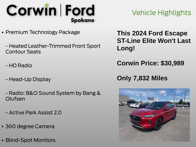 Used 2024 Ford Escape ST-Line Elite w/ Premium Technology Package AWD/4WD image 6