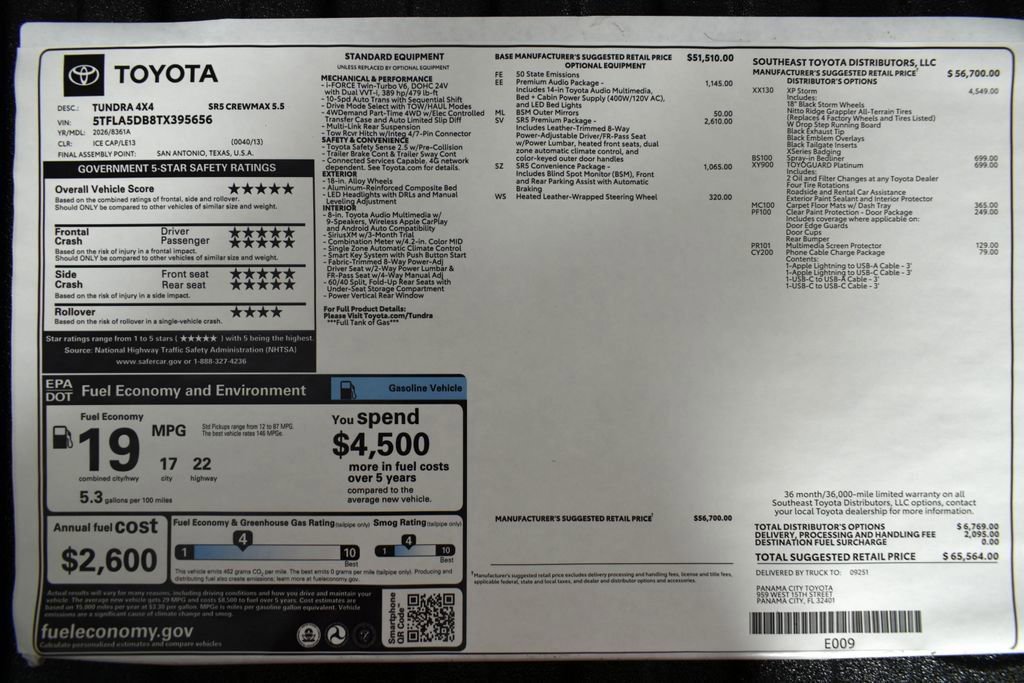 New 2026 Toyota Tundra SR5 AWD/4WD image 2