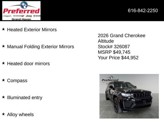New 2026 Jeep Grand Cherokee Altitude image 18