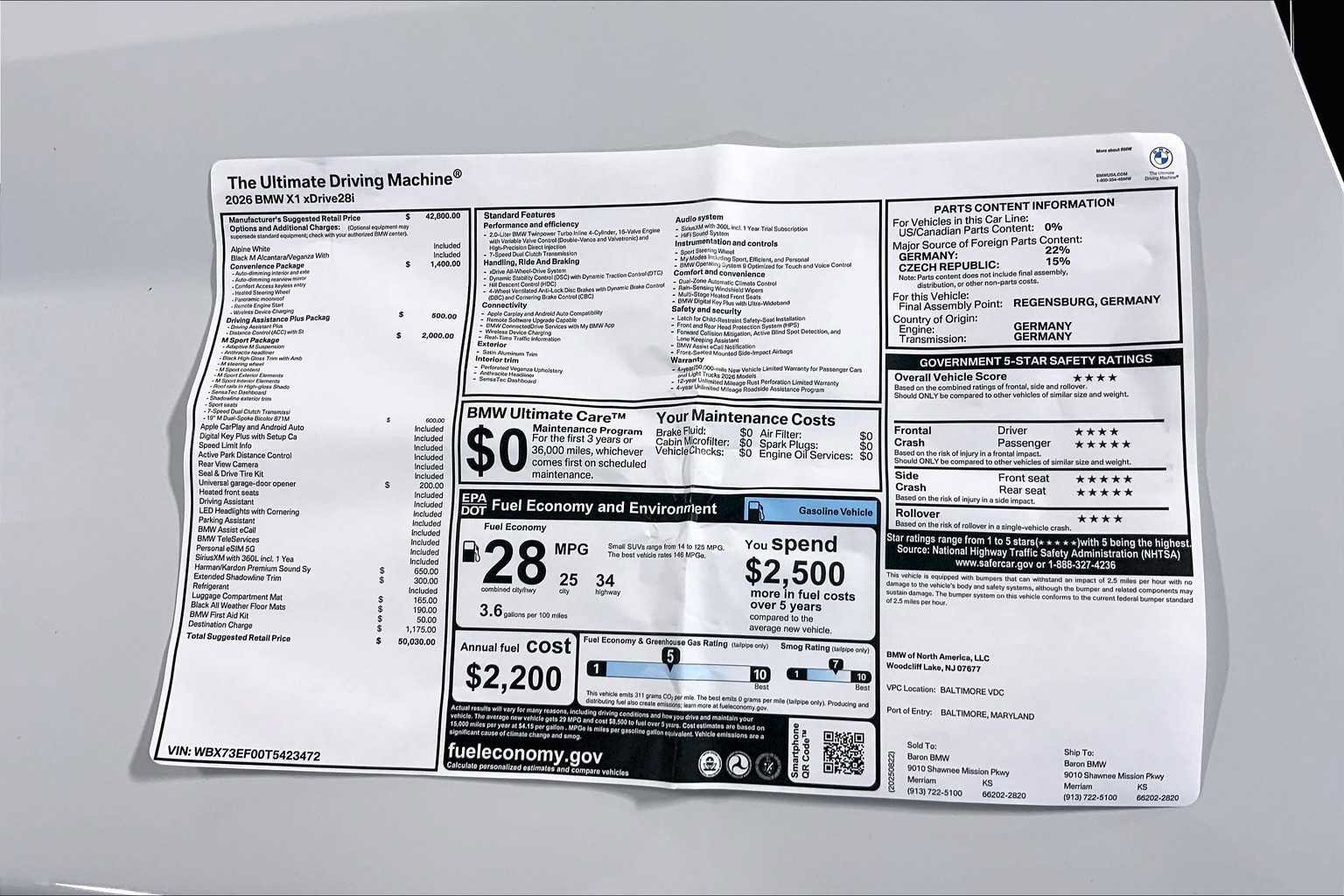 New 2026 BMW X1 xDrive28i w/ M Sport Package image 22
