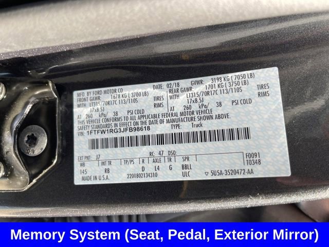 Used 2018 Ford F150 Raptor w/ Equipment Group 802A Luxury image 25