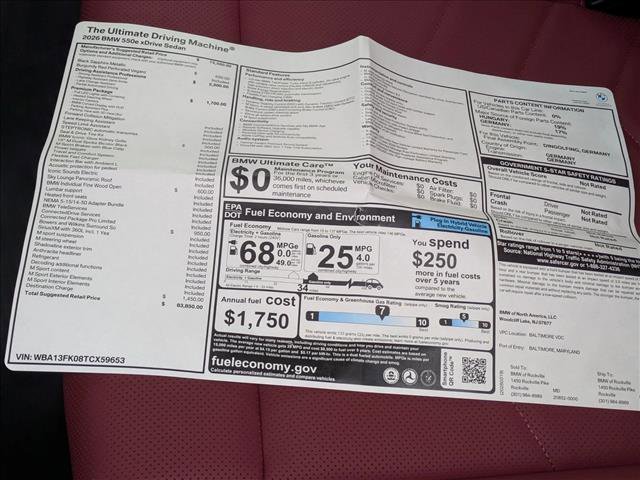 New 2026 BMW 550e xDrive AWD/4WD image 19