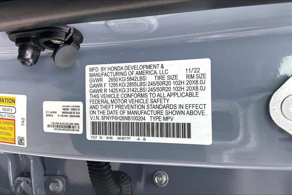 Certified 2022 Honda Pilot Special Edition image 19