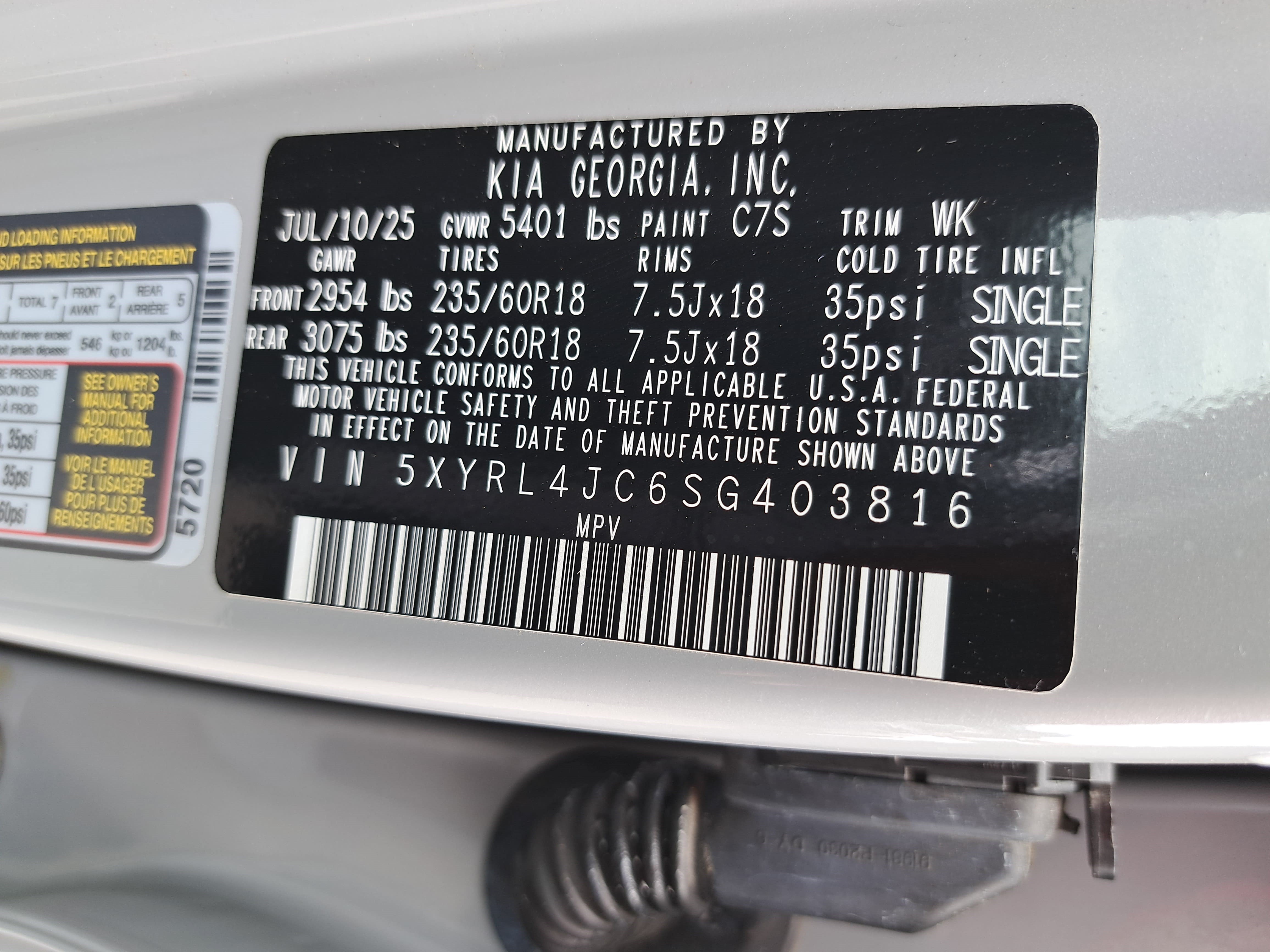 Used 2025 Kia Sorento S w/ Panoramic Sunroof Package FWD image 36