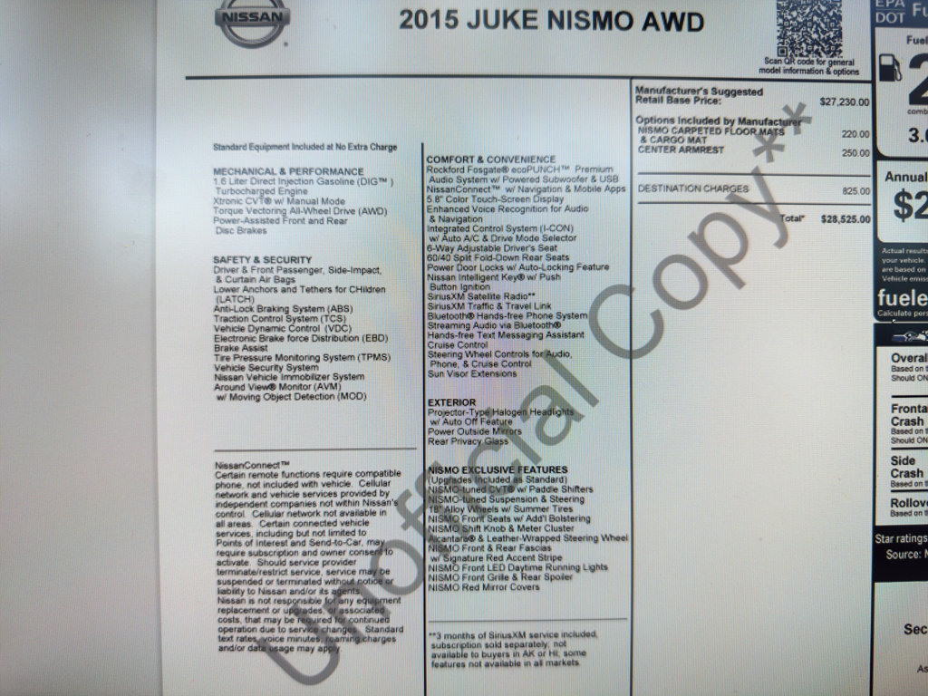 Used 2015 Nissan Juke NISMO AWD/4WD image 25
