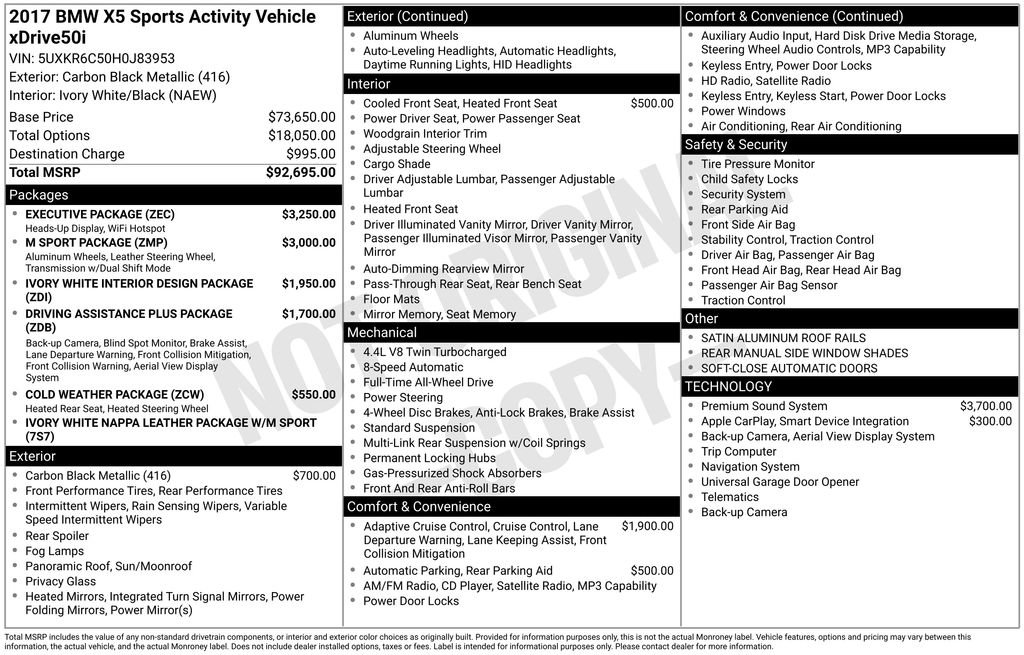 Used 2017 BMW X5 xDrive50i image 5