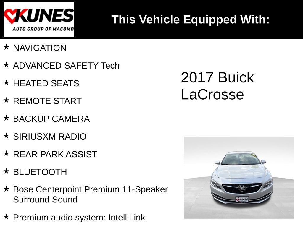 Used 2017 Buick LaCrosse Essence w/ Sights and Sounds Package image 3