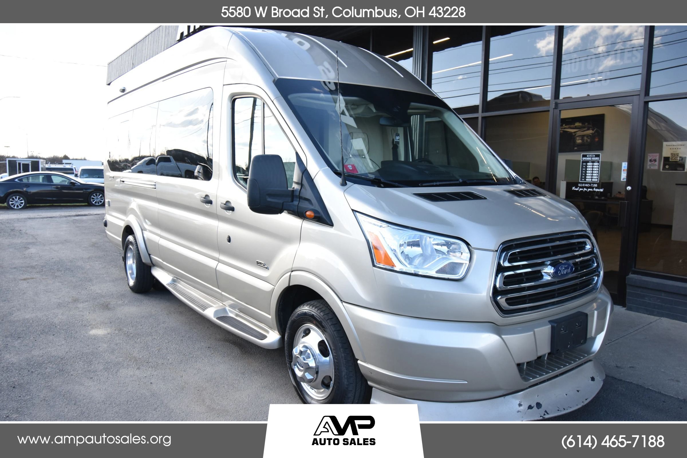 Used 2019 Ford Transit 350 148 High Roof Extended DRW w/ Premium Package RWD image 1