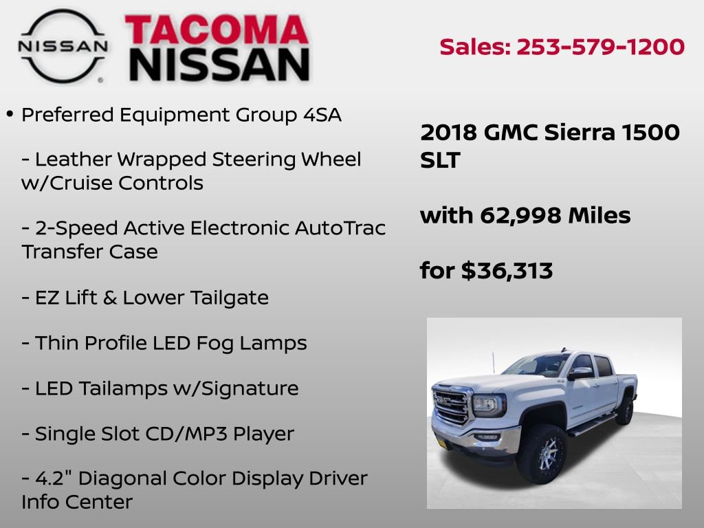 Used 2018 GMC Sierra 1500 SLT w/ SLT Premium Package image 10
