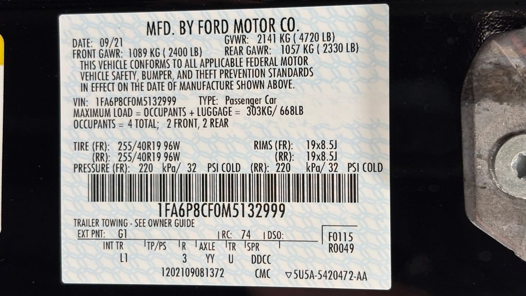 Used 2021 Ford Mustang GT Premium w/ Equipment Group 401A RWD image 36
