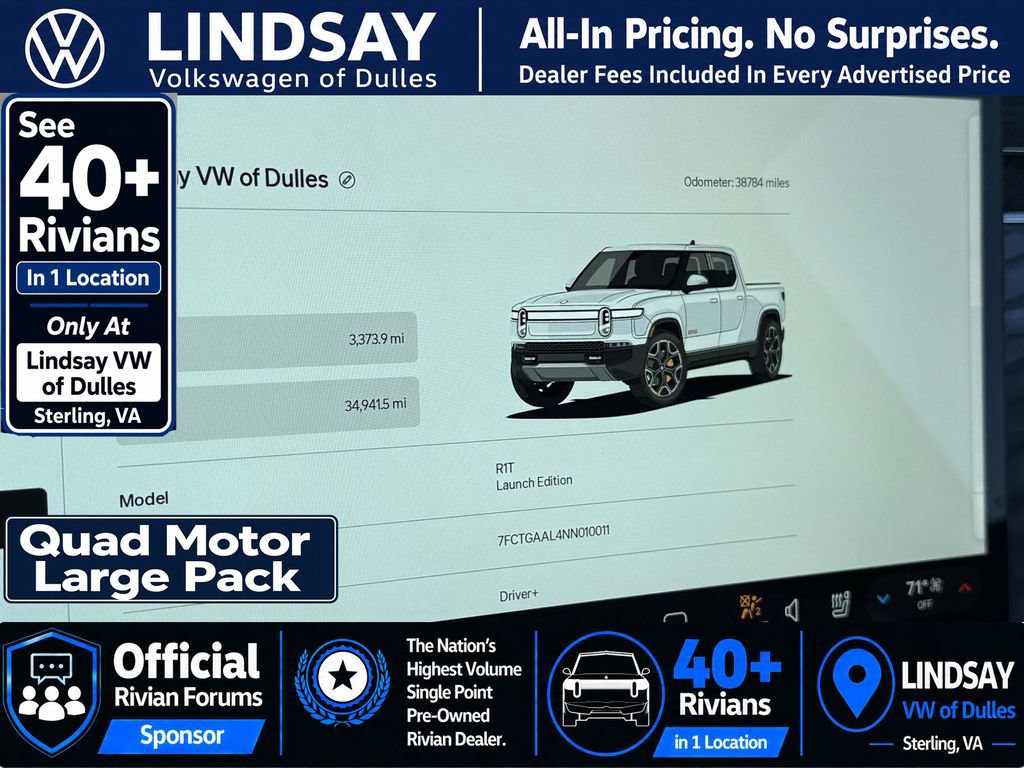 Used 2022 Rivian R1T Launch Edition AWD/4WD image 22