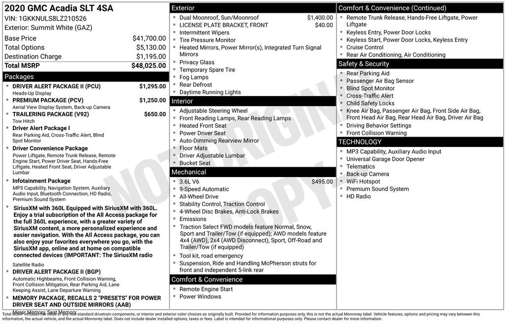 Used 2020 GMC Acadia SLT w/ Driver Alert Package II AWD/4WD image 41