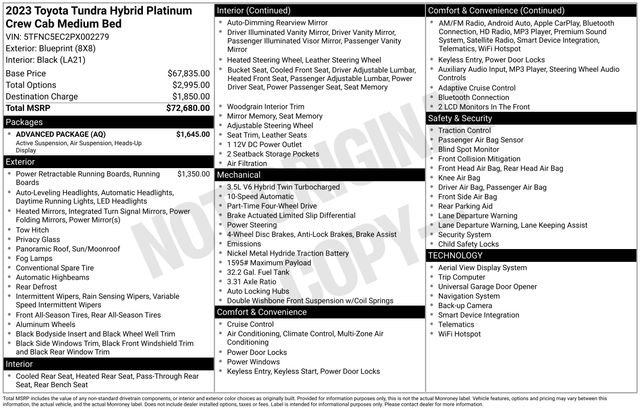 Used 2023 Toyota Tundra Platinum w/ Advanced Package image 33