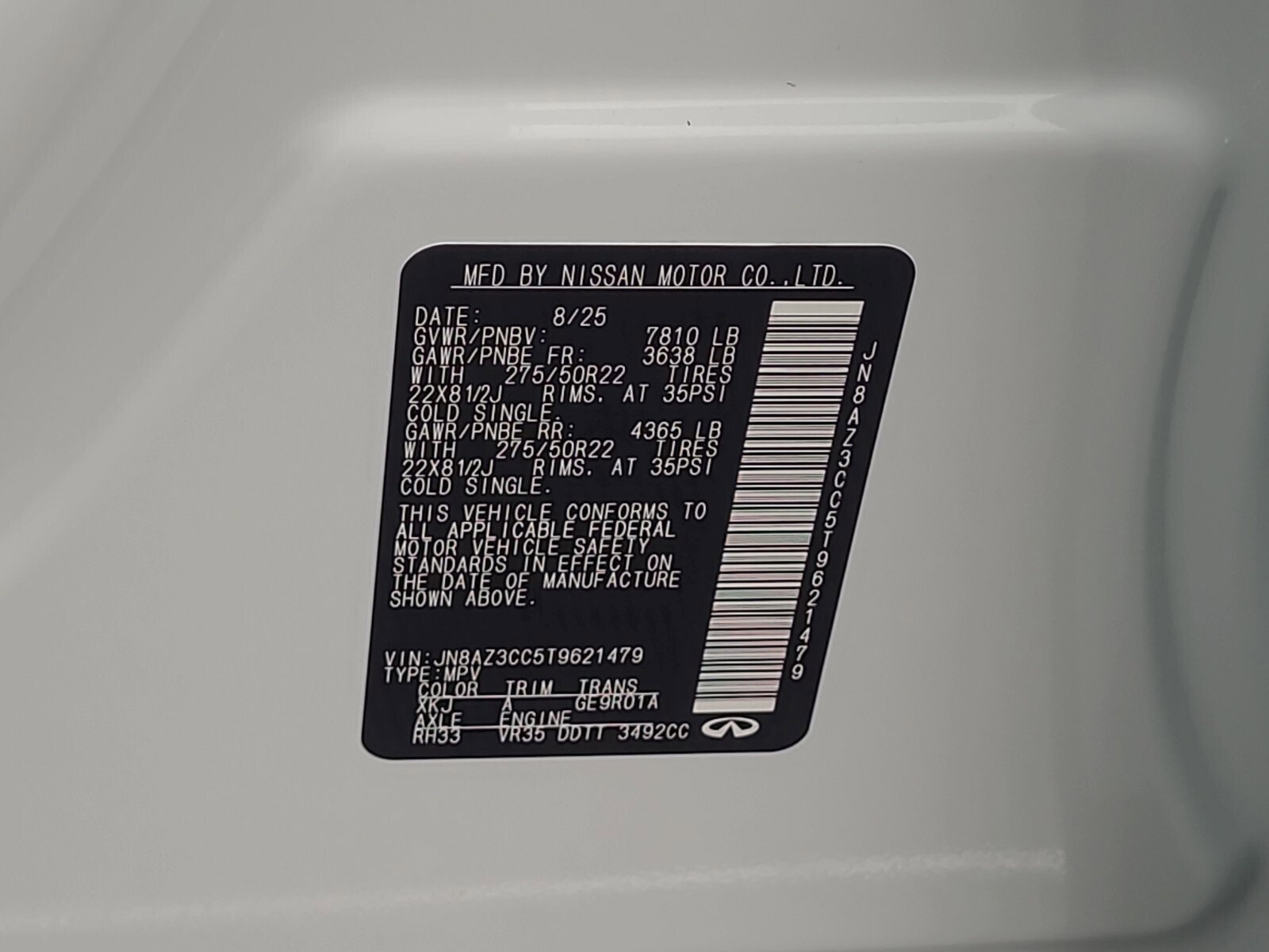 New 2026 INFINITI QX80 Autograph w/ Premium Cargo Package image 23