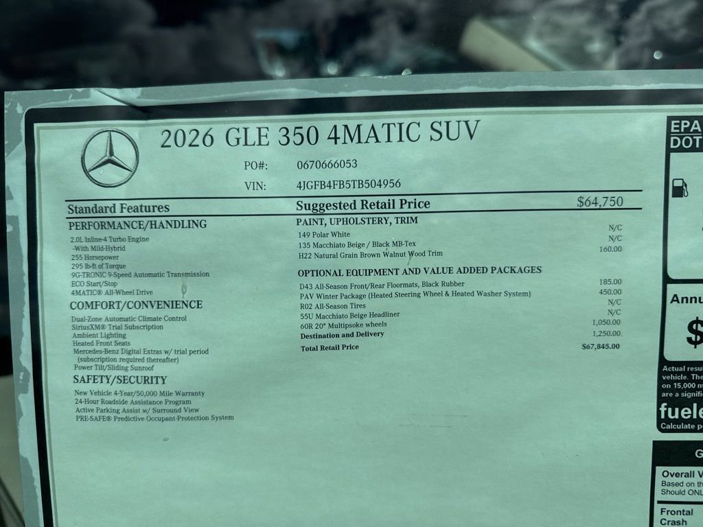 New 2026 Mercedes-Benz GLE 350 4MATIC image 10
