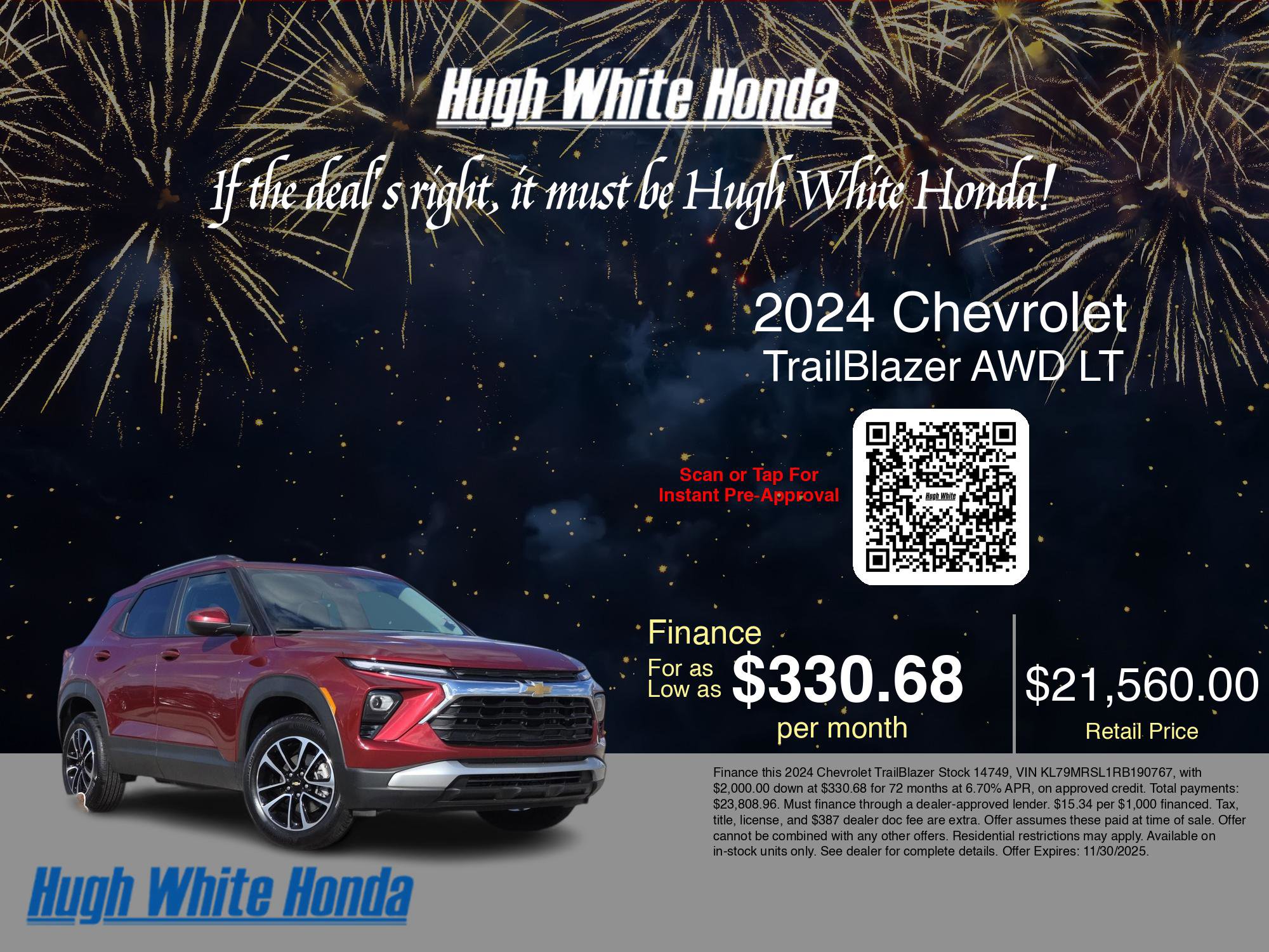 Used 2024 Chevrolet TrailBlazer LT image 3