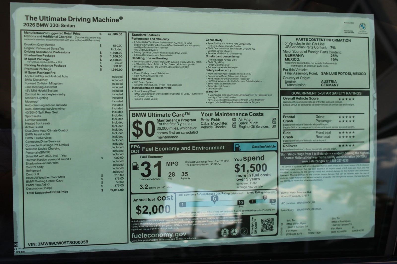 Used 2026 BMW 330i Sedan w/ M Sport Package RWD image 36