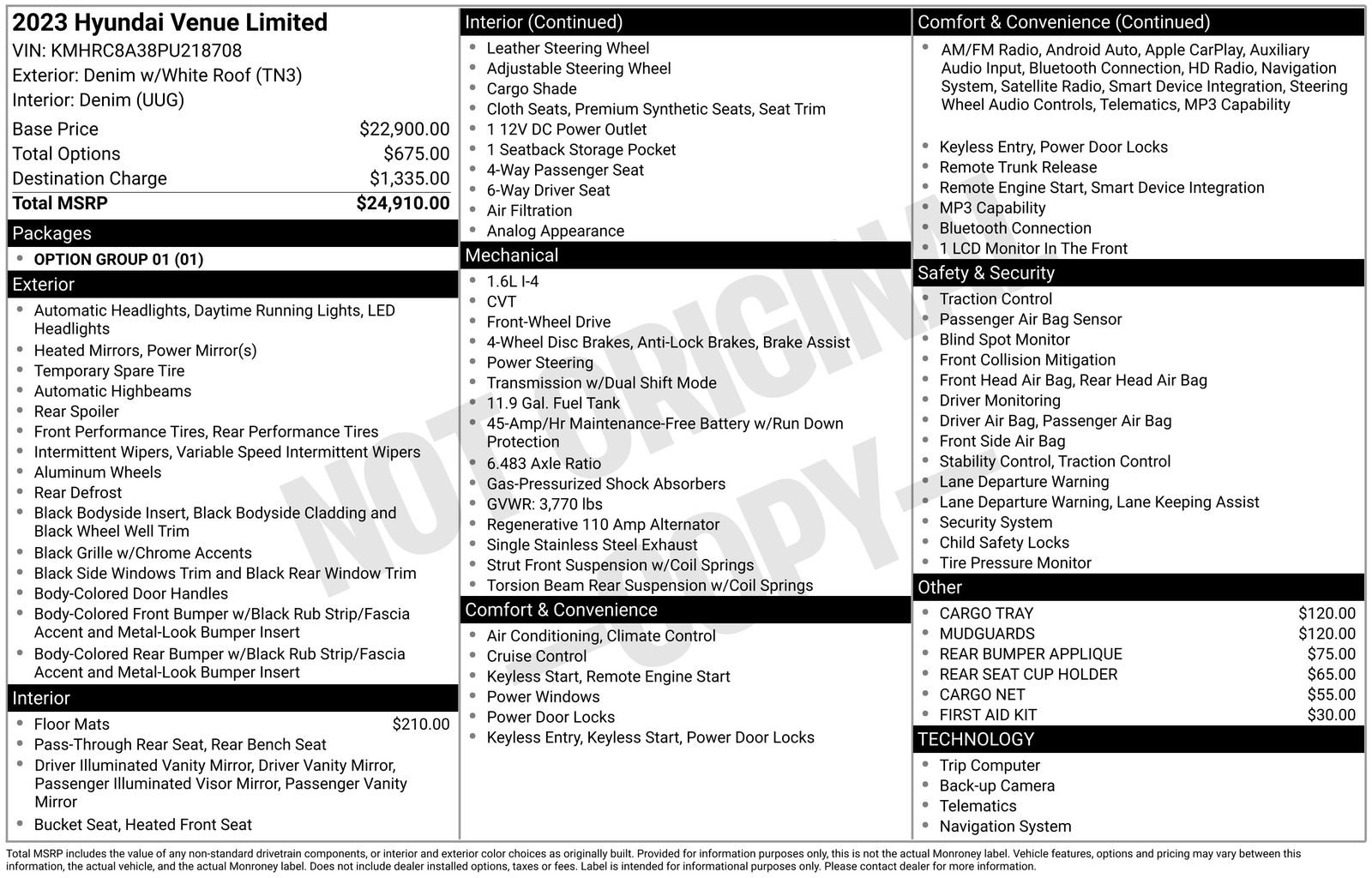 Used 2023 Hyundai Venue Limited image 15