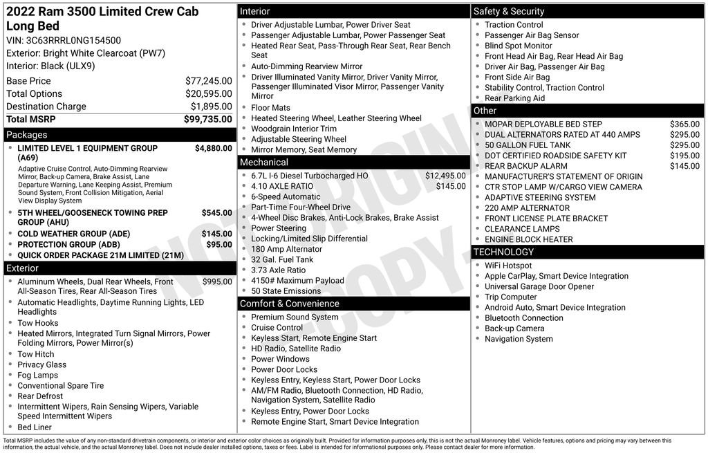 Used 2022 RAM 3500 Limited image 15