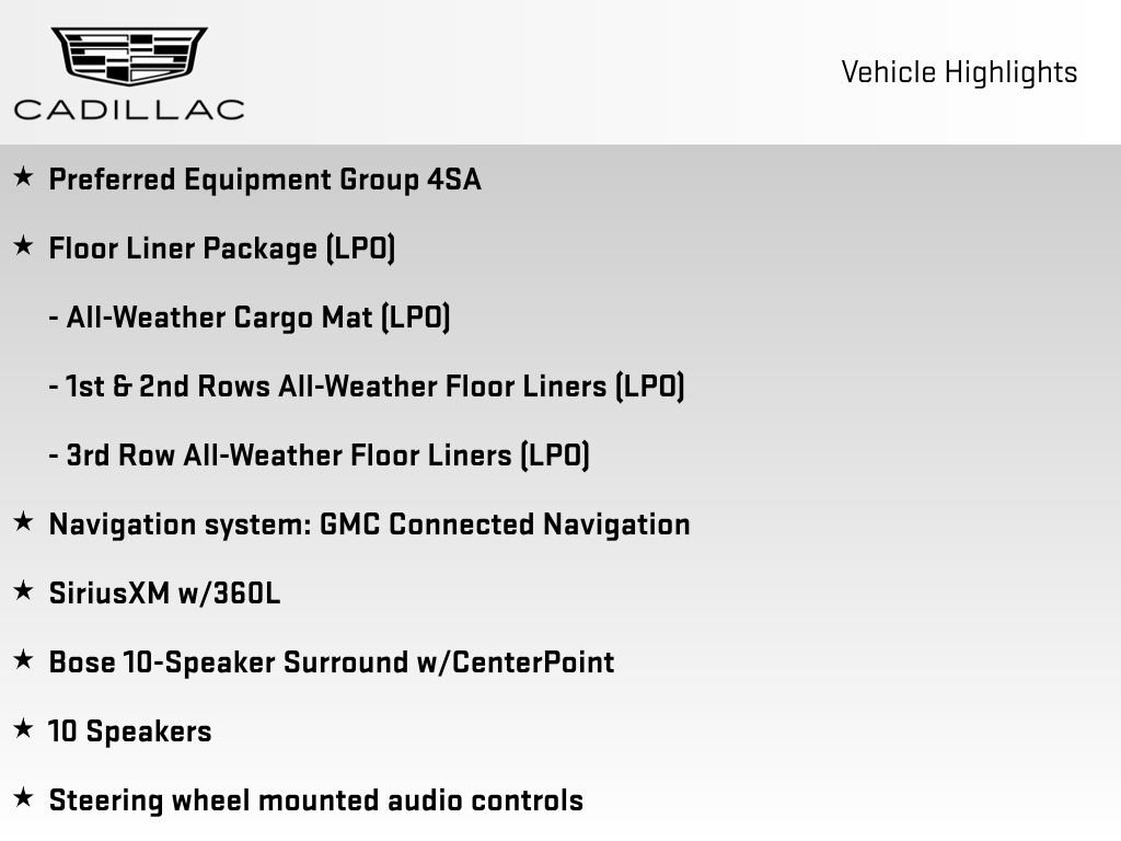 New 2026 GMC Yukon Elevation w/ LPO, Floor Liner Package image 11