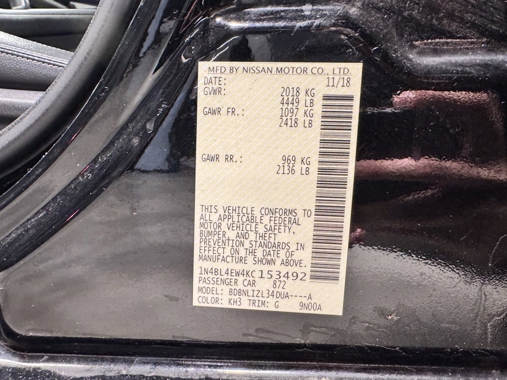 Certified 2019 Nissan Altima 2.5 SL image 30