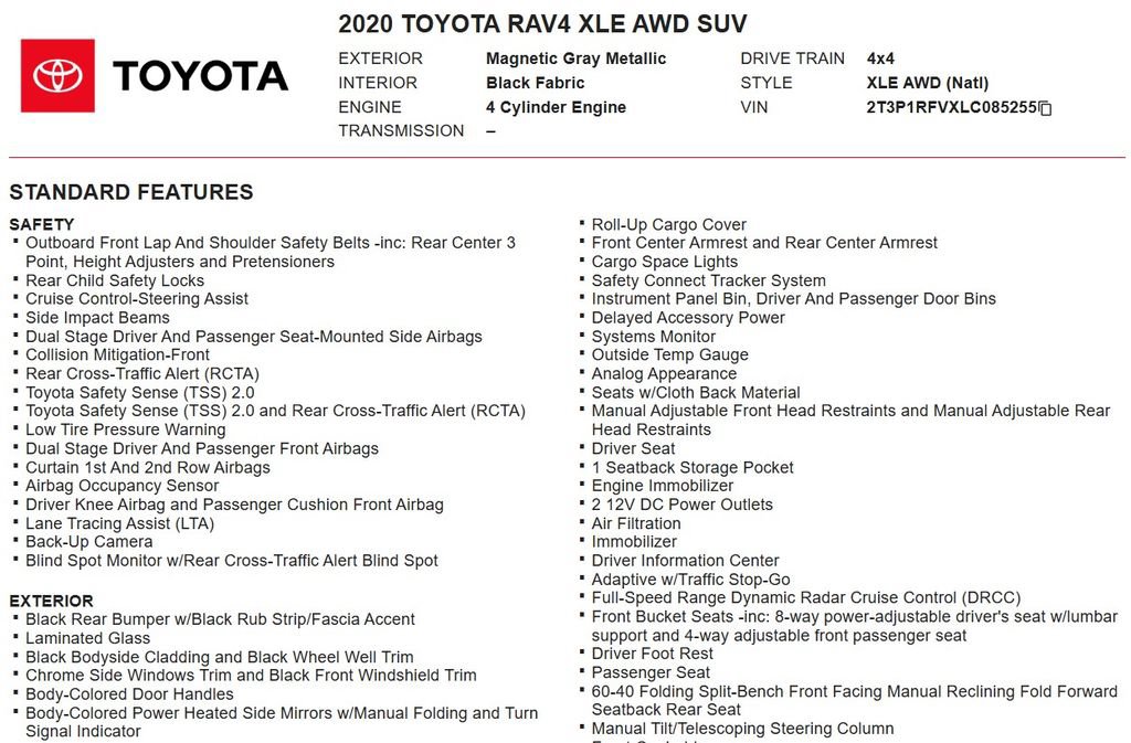 Used 2020 Toyota RAV4 XLE AWD/4WD image 16