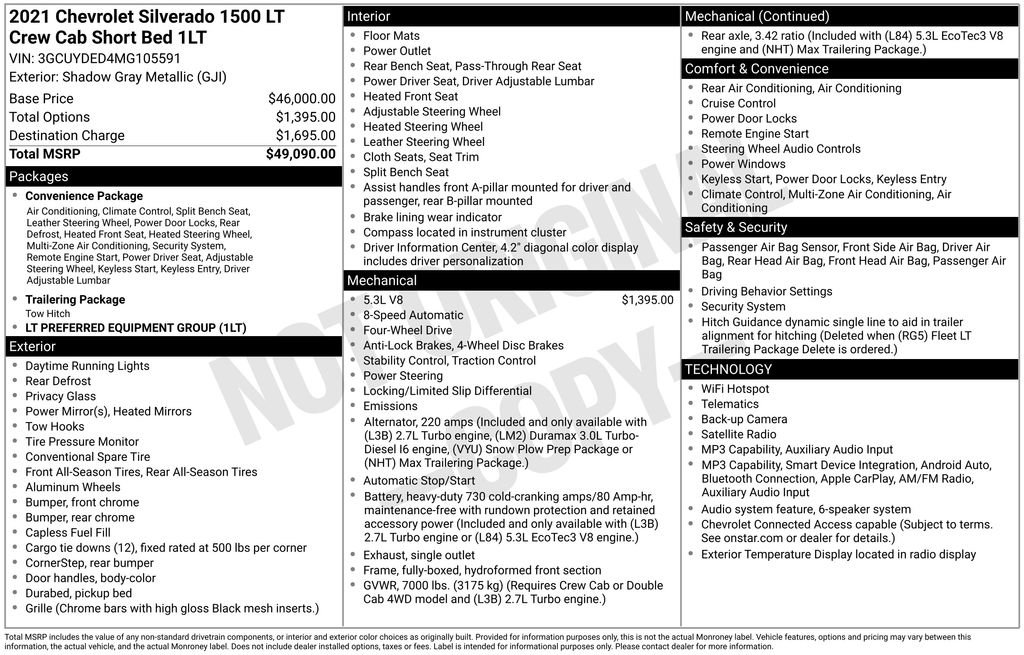 Used 2021 Chevrolet Silverado 1500 LT AWD/4WD image 13