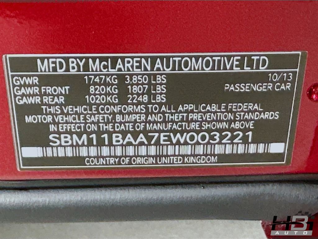 Used 2014 McLaren MP4-12C Spider RWD image 18