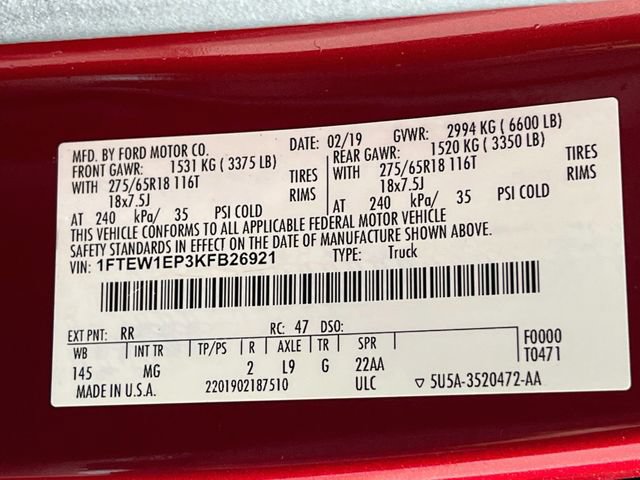 Used 2019 Ford F150 XLT w/ Equipment Group 302A Luxury AWD/4WD image 11