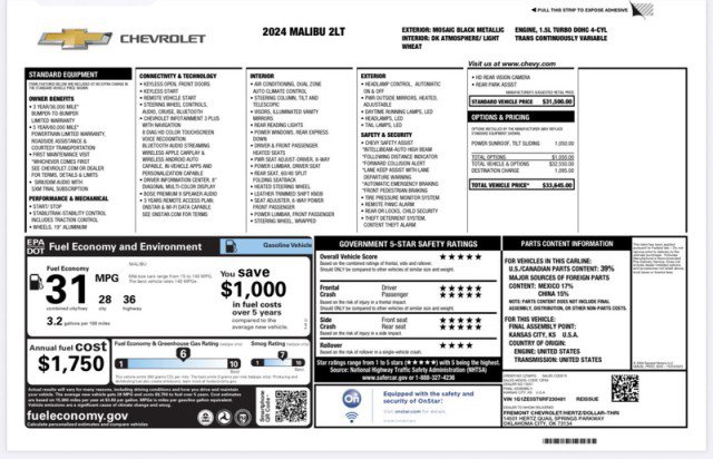 Used 2024 Chevrolet Malibu LT image 33