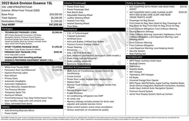 Used 2023 Buick Envision Essence w/ Technology Package I AWD/4WD image 39