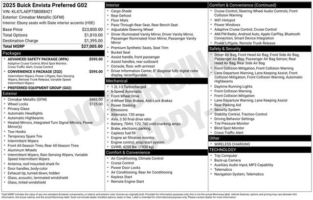 Used 2025 Buick Envista Preferred w/ Convenience II Package image 6