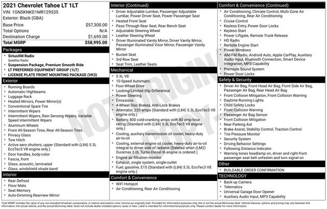 Certified 2021 Chevrolet Tahoe LT AWD/4WD image 35