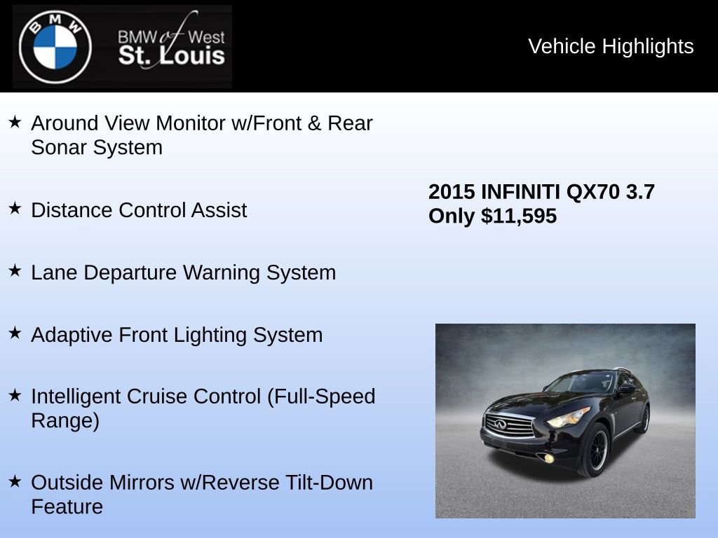 Used 2015 INFINITI QX70 AWD w/ Premium Package image 16