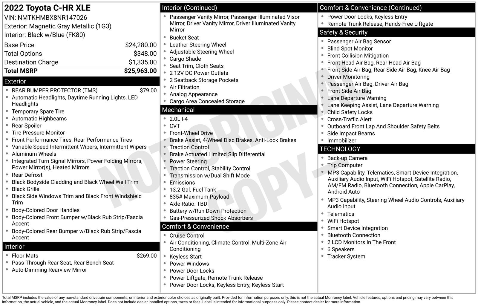 Used 2022 Toyota C-HR XLE FWD image 5