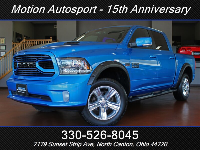 Used 2018 RAM 1500 Sport w/ Hydro Blue Sport Package AWD/4WD image 1