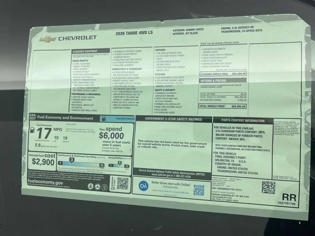 New 2026 Chevrolet Tahoe LS image 5