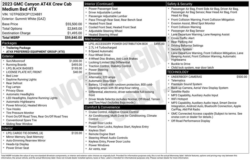 Used 2023 GMC Canyon AT4X AWD/4WD image 33