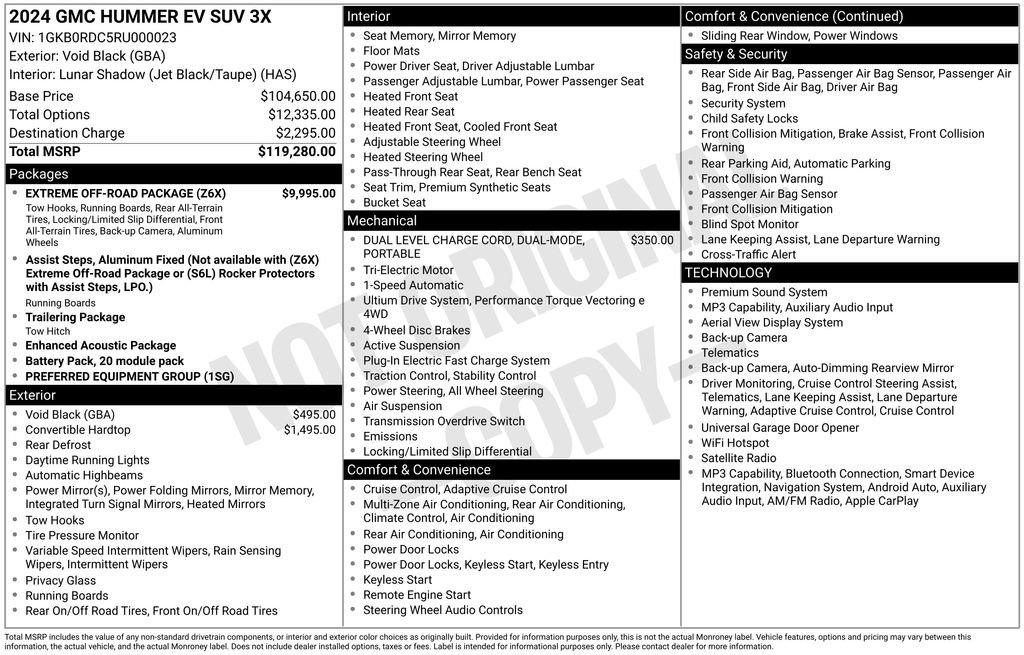 Used 2024 GMC Hummer EV 3X w/ Extreme Off-Road Package AWD/4WD image 3