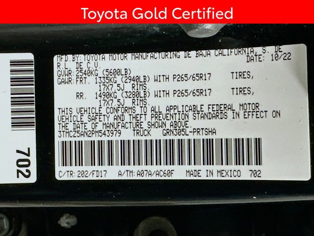 Certified 2023 Toyota Tacoma TRD Sport w/ Black Out Package (TMS) image 18