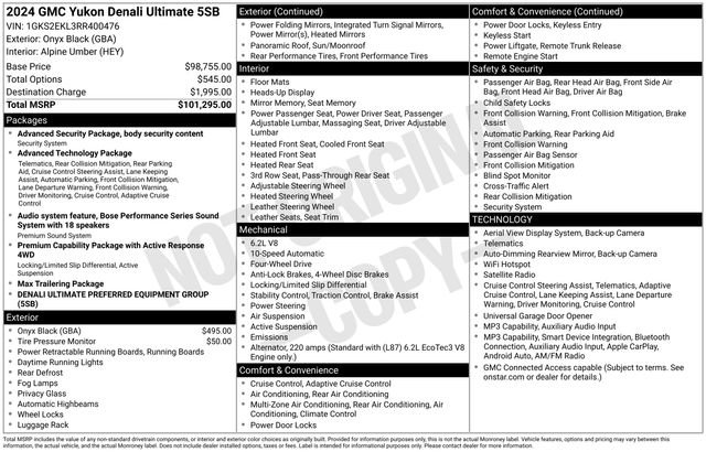 Used 2024 GMC Yukon Denali Ultimate AWD/4WD image 12